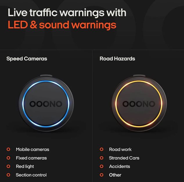 Co-Driver NO2 Car Optimized Model Speed Camera Alert Danger Rechargeable with LED Indicator